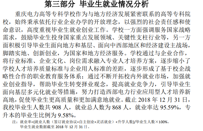 重庆电力高等专科学校就业率及就业前景怎么样（含就业质量报告）