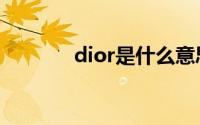 dior是什么意思（dior介绍）