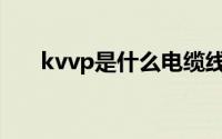 kvvp是什么电缆线(kvvP是什么电缆)