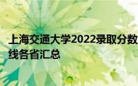 上海交通大学2022录取分数线是多少上海交大历年录取分数线各省汇总
