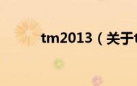 tm2013（关于tm2013的介绍）