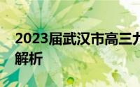 2023届武汉市高三九月调考历史试卷及答案解析